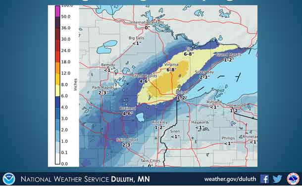 The National Weather Service is reporting a Late Season Winter Storm will impact Minnesota