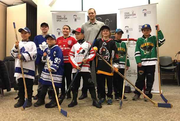Jared Staal with some of the aspiring young people hoping to play at the 2017 Summer Classic