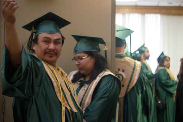 Oshki Graduates Get Ready to celebrate their achievement.