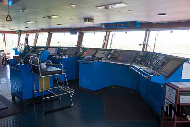 The bridge onboard the Algoma Equinox