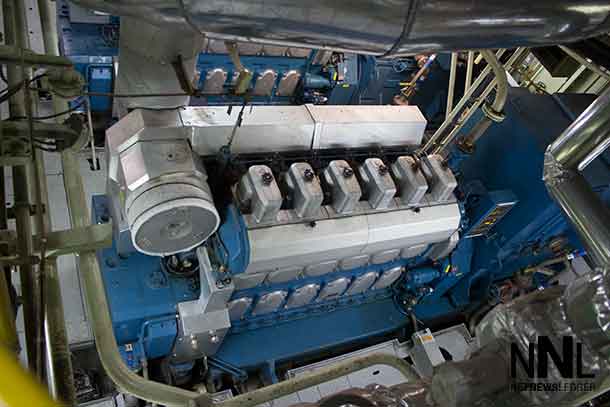 Engine on the Algoma Equinox
