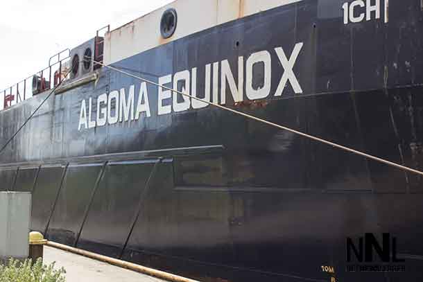 Algoma Equinox - about twenty feet up from the dock