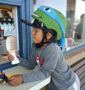 There is nothing like ice cream from Merla Mae on a hot day to help cool off. Thanks to the folks at Chartwell Retirement Residences, Lamarith enjoyed his first cone from Thunder Bay's iconic ice cream store