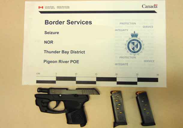 Handgun seized at Pigeon River Point of Entry
