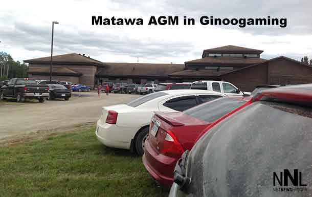 Matawa Chiefs and leaders gathered in Ginoogaming First Nation - Photo by Lakota Perreault