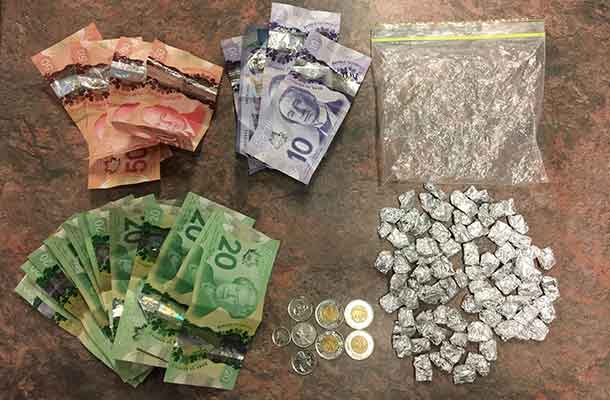 RCMP in Manitoba show the results from a traffic stop that led to a drug bust