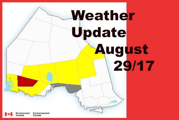 Environment Canada is tracking a back of thunderstorms across Northwestern Ontario