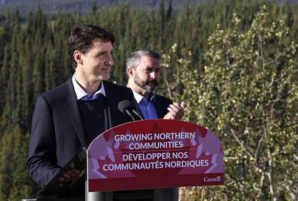 Prime Minister Trudeau announces infrastructure investments in Yukon.