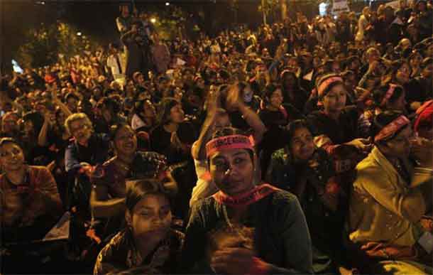 In this 2013 archive photo people participate in a rally for the "One Billion Rising" campaign aimed to call for an end to violence against women and girls, in New Delhi. REUTERS/Mansi Thapliyal