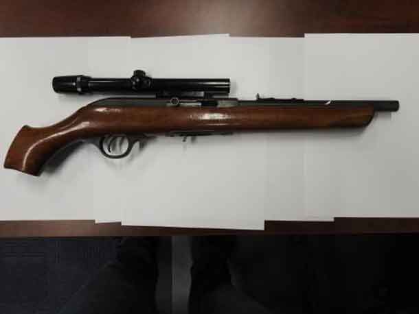 Thunder Bay Police show the firearm seized following the execution of a search warrant on a South Marks Street address