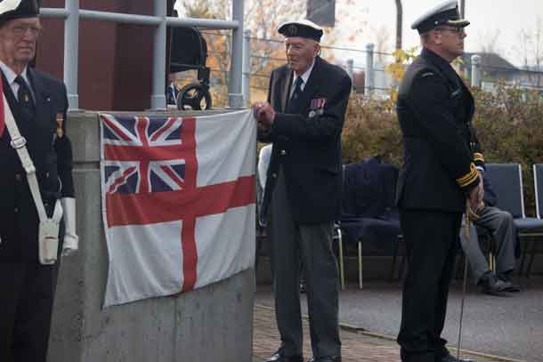 Unvelling of Naval Monument Rededication Plaque at Marina Park in Thunder Bay