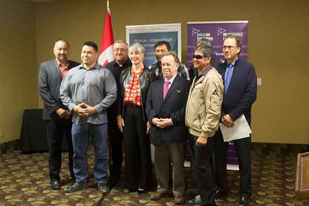 Whitesand Chief and Council with Patty Hajdu and Michael Gravelle