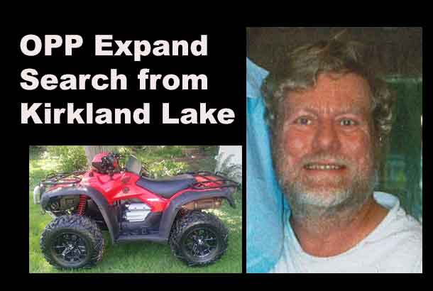 OPP in Kirkland Lake have expanded their search for a missing man