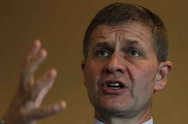 Erik Solheim speaks during an interview in Jakarta October 25, 2010. REUTERS/Crack Palinggi