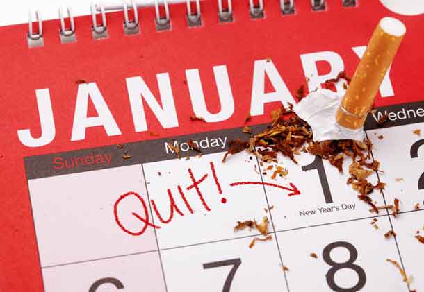 New year's resolution for quitting smoking will take determination and will power - Image www.depositphotos.com