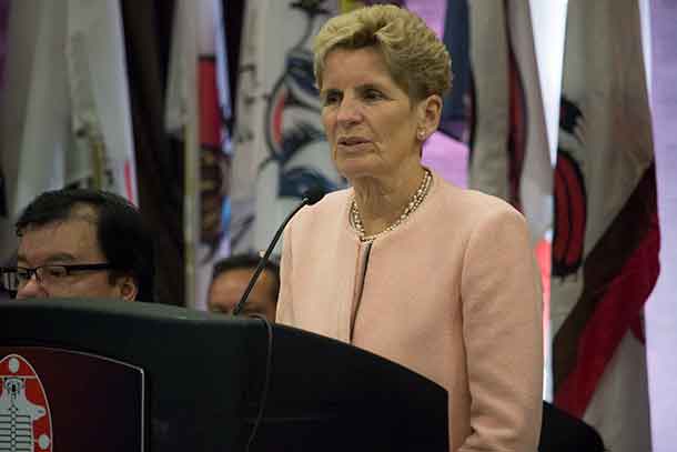 Ontario Premier Kathleen Wynne addresses Nishnawbe Aski Nation Winter Chief's Assembly