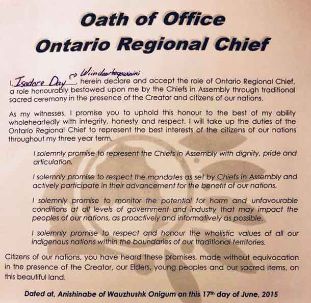 Ontario-Regional-Chief-Oath