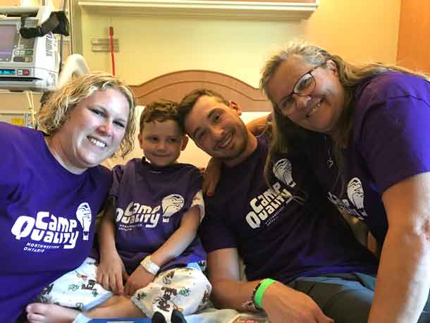 Ashleigh, Joe, and Colleen brought camp to Luke, putting smiles on everyone’s faces