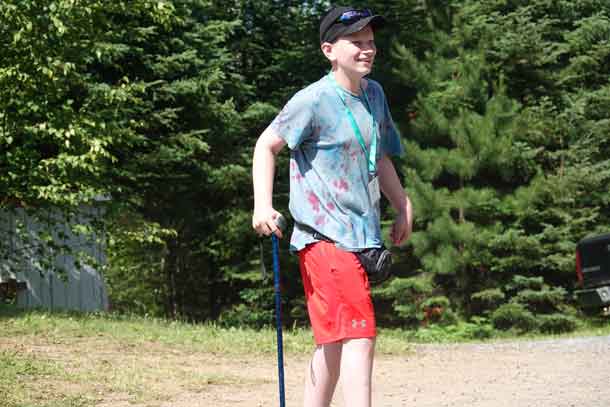 Camper Alex giving his all today as he participated in the annual capture the flag game