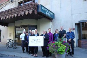 Prince Arthur Waterfront Hotel staff and Stephanie Ash, President & CEO of Firedog Communications. 