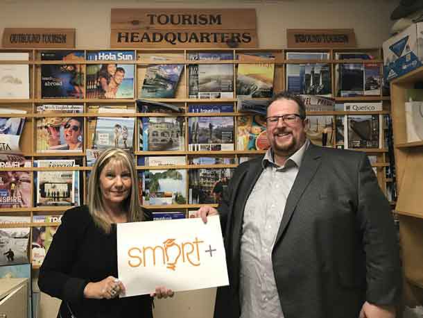 (l-r) Giannina Veltri & Matthew Villella of Confederation College’s Tourism-Travel and Eco-Adventure program