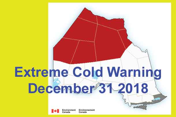 Extreme Cold Warning December 31 2018