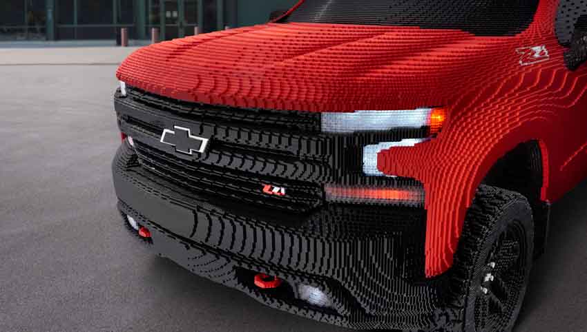 Chevrolet revealed the first-ever full-size LEGO® Silverado at the North American International Auto Show. The truck is a continuation of the partnership between Chevy and Warner Bros. that began in 2017 with the LEGO® Batmobile.