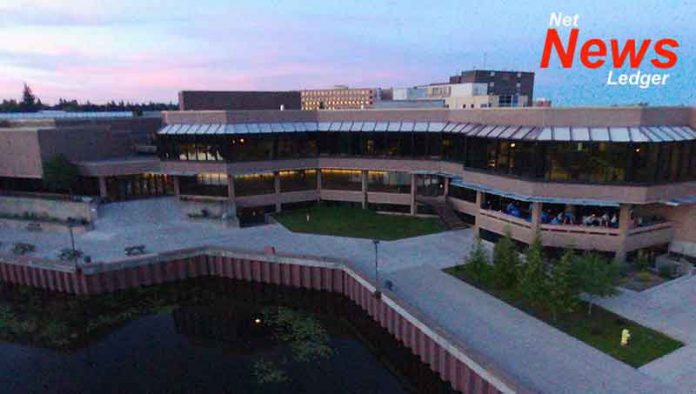 Lakehead University Campus with Lake