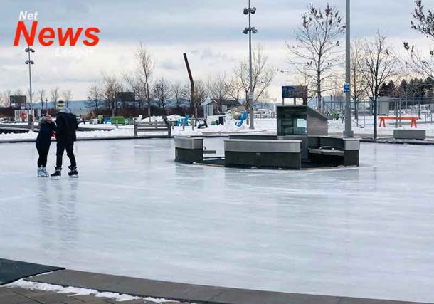 Skating at Marina Park at Prince Arthur's Landing in Thunder Bay