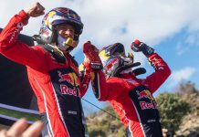 Sébastien Ogier Wins Monte-Carlo Rally in Dramatic Fashion Sebastien Ogier (FRA) Julien Ingrassia (FRA) of team Citroen Total WRT celebrate after winning the World Rally Championship Monte-Carlo in Gap,France on January 27, 2019 image: Ivo Kivistik / Red Bull Content Pool