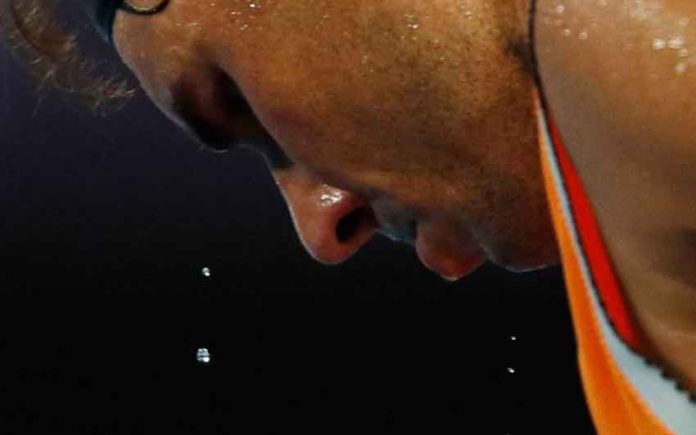 Tennis - Australian Open - Semi-final - Melbourne Park, Melbourne, Australia, January 24, 2019. Spain's Rafael Nadal reacts during the match against Greece's Stefanos Tsitsipas. REUTERS/Edgar Su