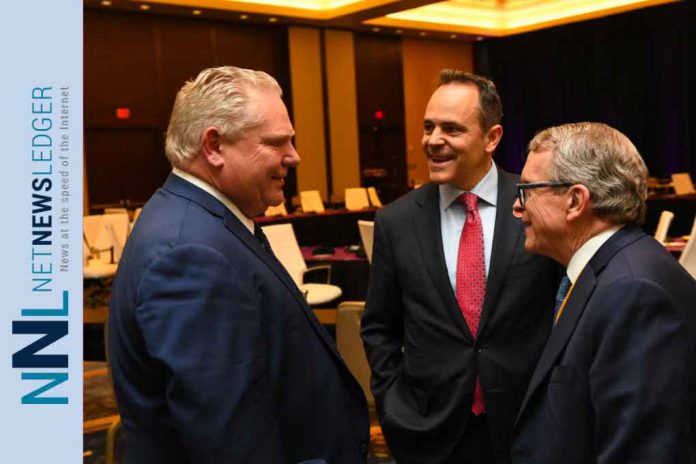 Premier Doug Ford with Kentucky's Gov. Matt Bevin and Ohio's Gov. Mike DeWine at the National Govenorss Association Winter Meeting in Washington