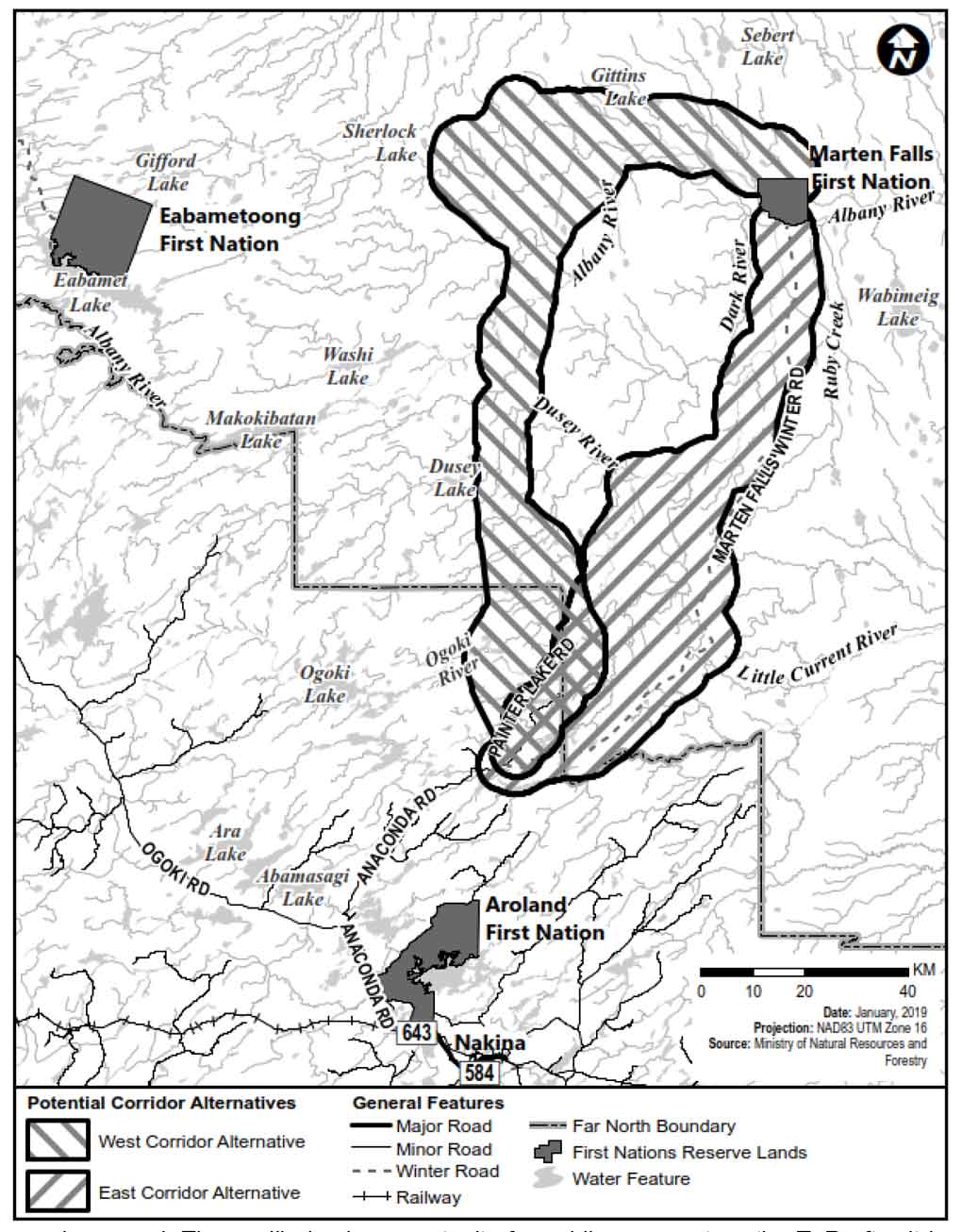 Marten Falls Community Access Road Map