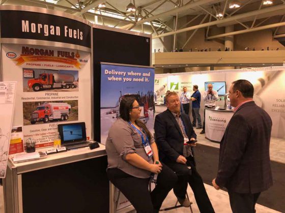 Representatives from Morgan Fuels meet with prospective clients at international mining convention in Toronto.