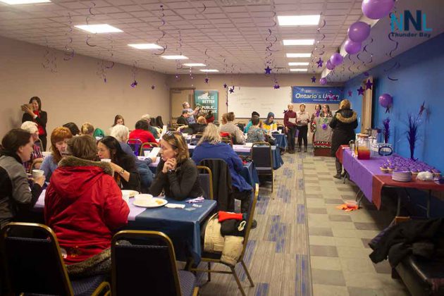 It was a full house of supporters at the International Women's Day Event at OPSEU in Thunder Bay