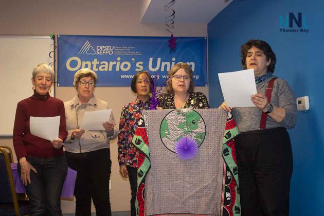 Singing at the International Womens Day Event at OPSEU