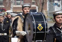 Canada Marks 80th Anniversary of the Battle of the Atlantic: Honouring National Sacrifice and Thunder Bay’s Legacy Marching Band at the HMCS Griffin to remember the Battle of the Atlantic