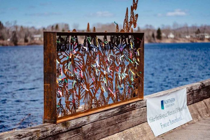 The new Wall of Remembrance that was commissioned by the Hike Committee to become a permanent art installation in Boulevard Lake Park