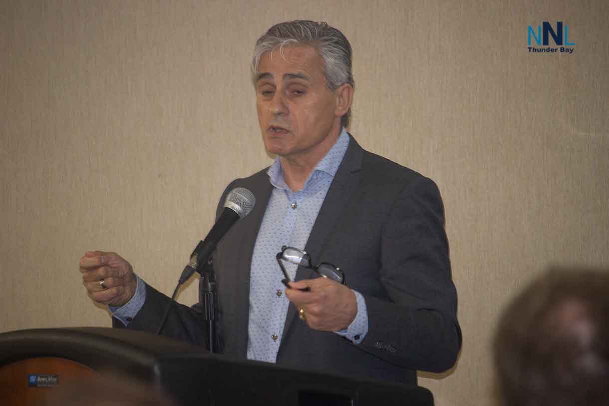 Mayor Bill Mauro at Town Hall Meeting at the Victoria Inn on May 13 2019