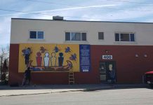 Kwae Kii Win Centre COVID-19 Outbreak Declared Woodland Mural by Roy Thomas at the Shelter House has been restored