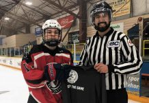 Tangie and Flood Attend National Aboriginal Hockey Championships In Yukon photo by Chad Tangie - Kira Tangie and fellow hockey player Mia Cress on their way to filming of "Hit The Ice" by Aboriginal Peoples Television Network (APTN) in 2018.