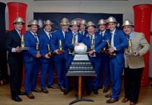 K+S Windsor Salt’s Ojibway Mine Tops in Ontario Mine Rescue Competition The Windsor Salt mine rescue team consisted of: Captain Adam Schraeder, #2 Al Gernon, #3 Dillon Perry, #4 Joe Schraeder, Vice-captain Phillip Schraeder, #6 Ethan Kirby, Briefing Officer Matt Stefanic