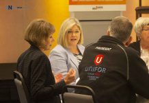 Ontario NDP Convention Focuses on Election Preparation Andrea Horwath at NDP Northern Caucus Meeting in Thunder Bay