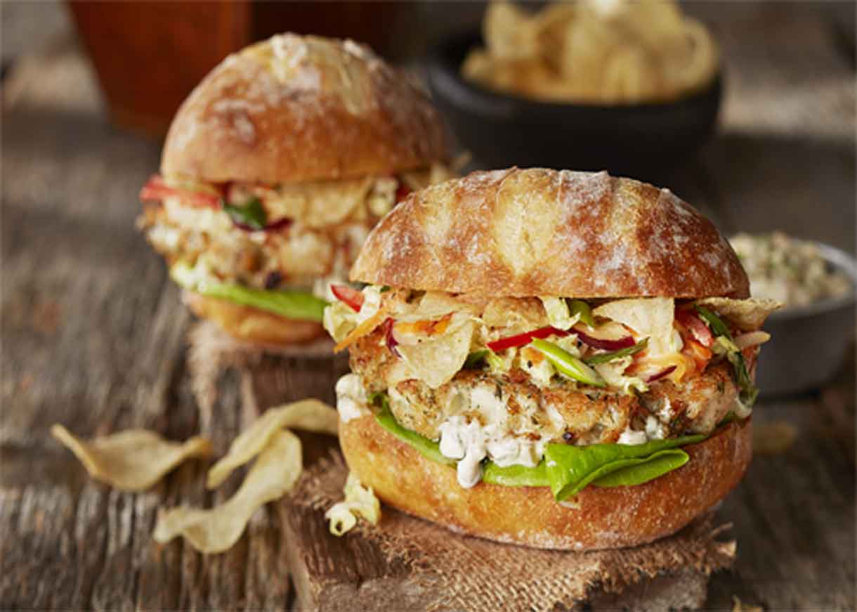 A tasty treat from Woodland Ontario - Smashed Walleye Burgers