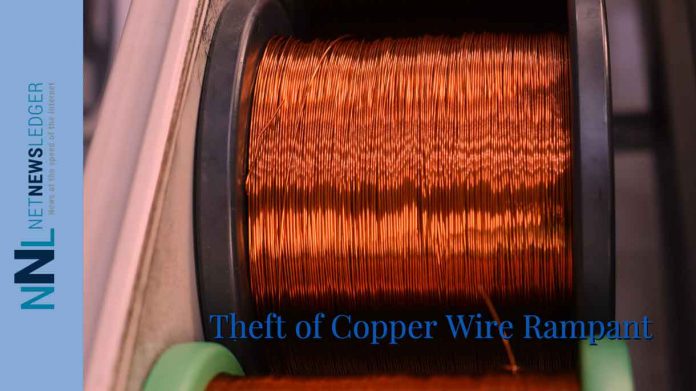 Copper wire theft is very common