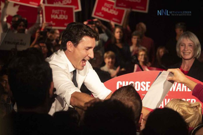 A Jubilant Justin Trudeau after his rally in Thunder Bay at The Outpost at Lakehead University