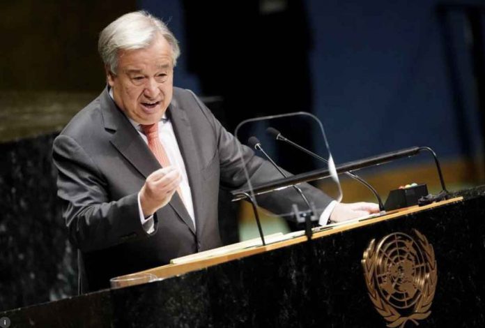 United Nations Secretary General Antonio Guterres addresses the opening of the 74th session of the United Nations General Assembly at U.N. headquarters in New York City, New York, U.S., September 24, 2019. REUTERS/Carlo Allegri