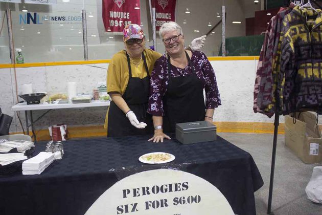 Perogies are popular at the Terrace Bay Fall Market - the ladies say that four cases of pirogies will be sold