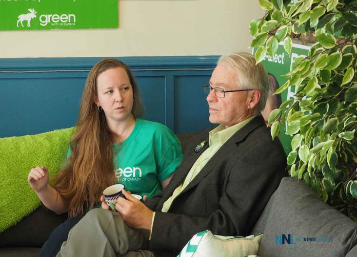 Amanda and Bruce at Green Party office in Thunder Bay