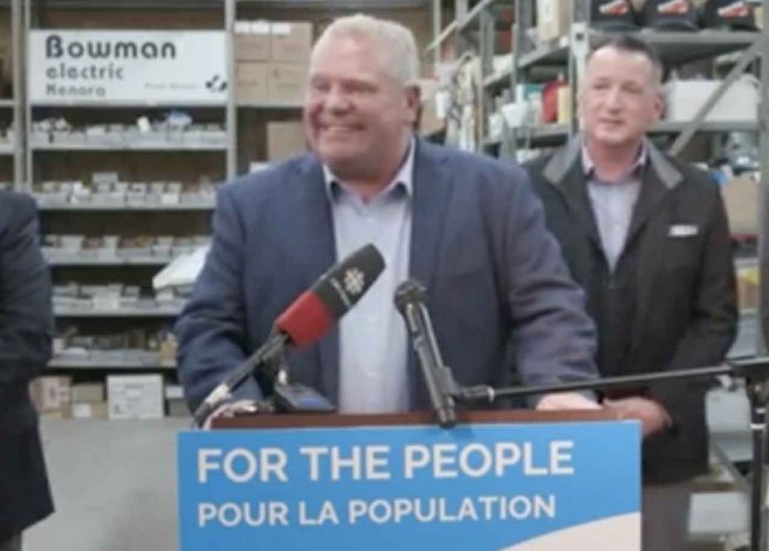 Premier Doug Ford in Kenora making Infrastructure announcement